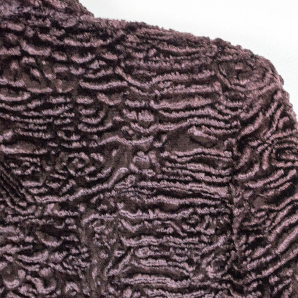 Kate Hill Dark Purple Fuzzy Texture Short Coat 10 - Picture 8 of 8